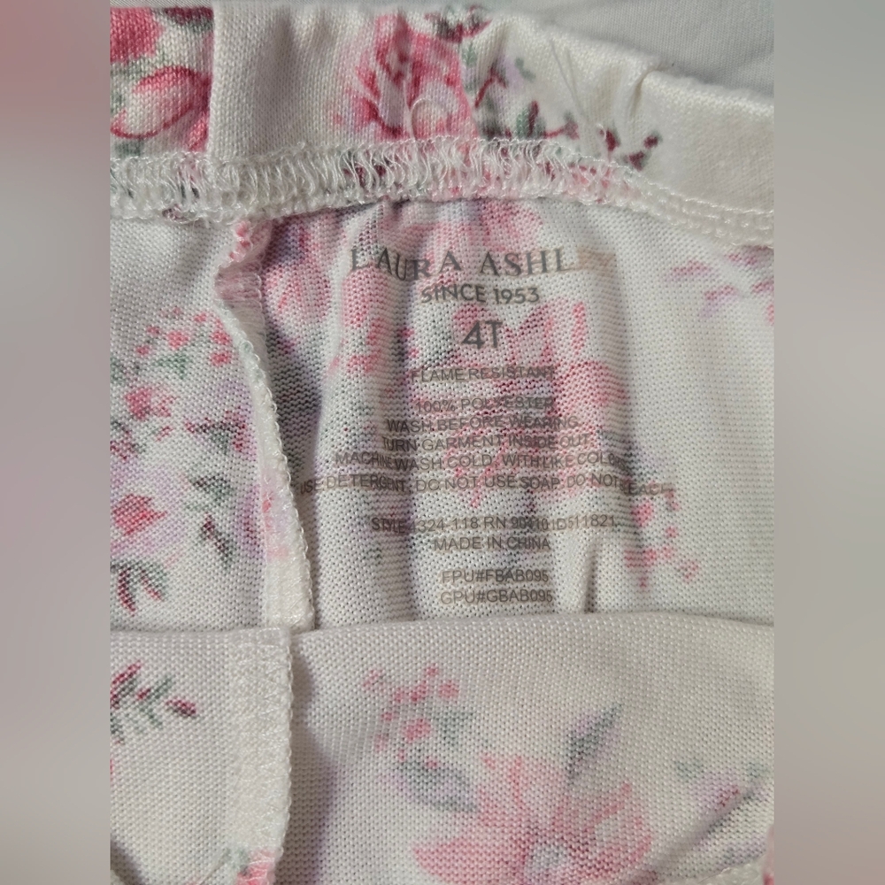 Laura Ashley Pink Floral Kids Pajama Set - Picture 5 of 5